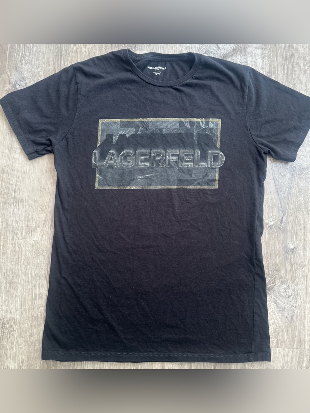 Karl Lagerfeld Black Logo Short Sleeve Tee